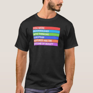 Camiseta fue lavado el cerebro para pensar que las caracter
