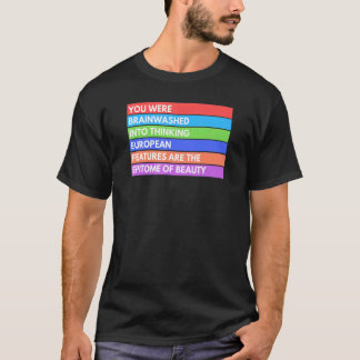Camiseta fue lavado el cerebro para pensar que las caracter