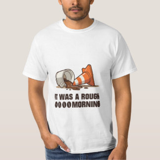 Camiseta "Fue una mañana dura" café derrame y café