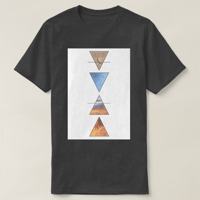 Camiseta Fuego aéreo de agua terrestre (Diseño del anverso)