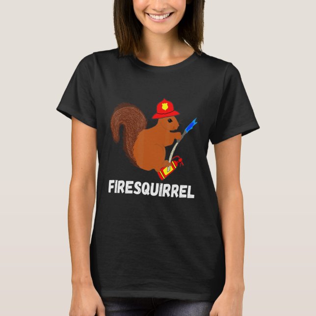 Camiseta Fuego Brigada Dulce ardilla Rodent Fireman (Anverso)
