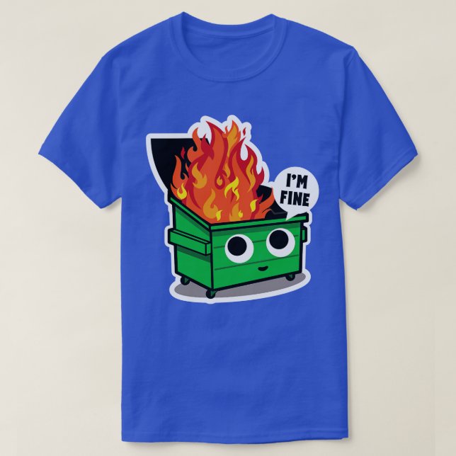 Camiseta Fuego de basurero de corte (Diseño del anverso)