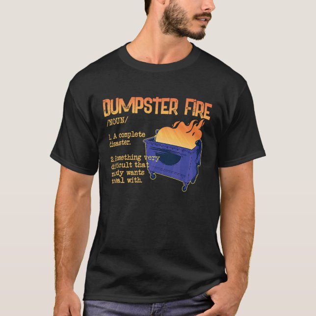 Camiseta Fuego de basurero para el ventilador del basurero  (Anverso)