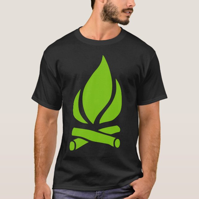 Camiseta Fuego de campamento (Anverso)