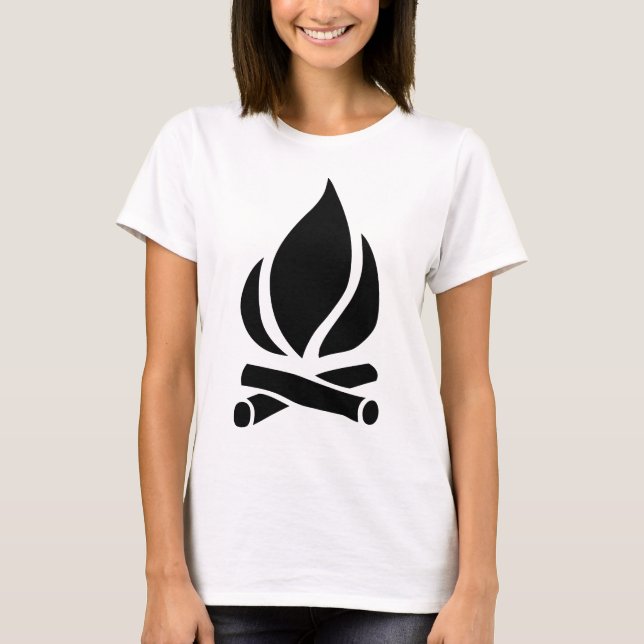 Camiseta Fuego de campamento (Anverso)
