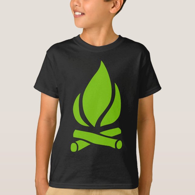 Camiseta Fuego de campamento (Anverso)