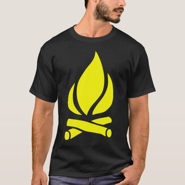 Camiseta Fuego de campamento (Anverso)