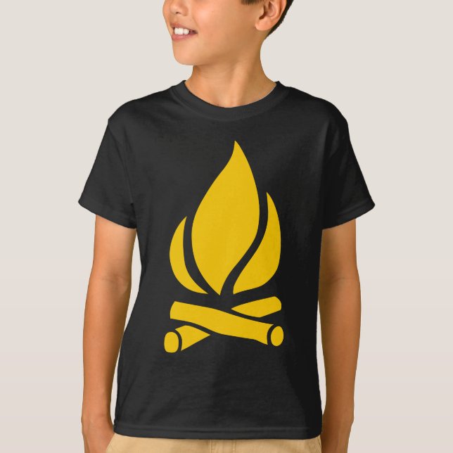 Camiseta Fuego de campamento (Anverso)