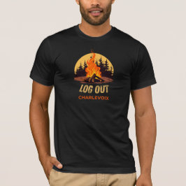 Camiseta Fuego de campamento Charlevoix Michigan