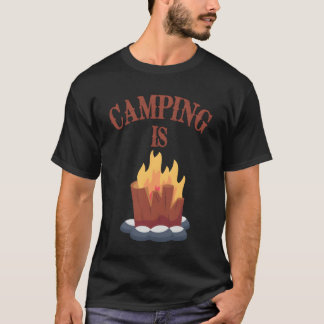 Camiseta Fuego de campamento en el campamento boy