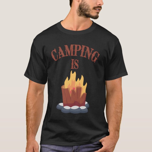 Camiseta Fuego de campamento en el campamento boy (Anverso)