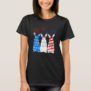 Camiseta Fuego De Conejo 4 De Julio Hombres Mujer Merica Us