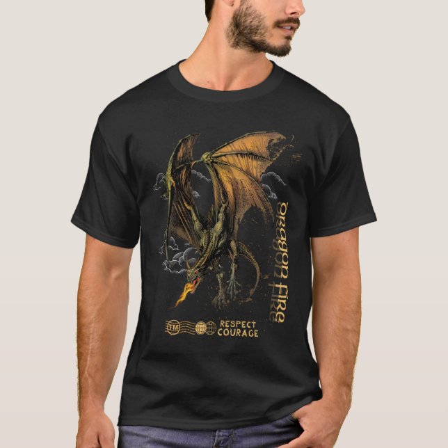 Camiseta Fuego de dragón (Anverso)