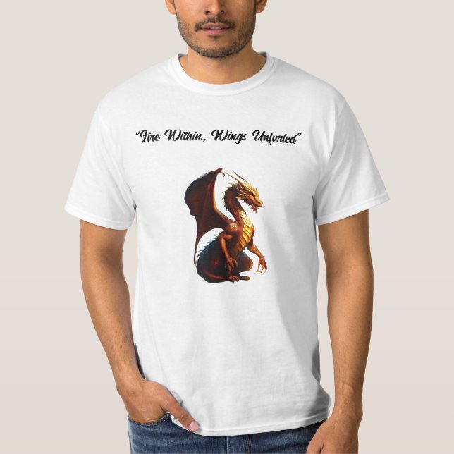 Camiseta "Fuego de dragón: desata tu espíritu" (Anverso)