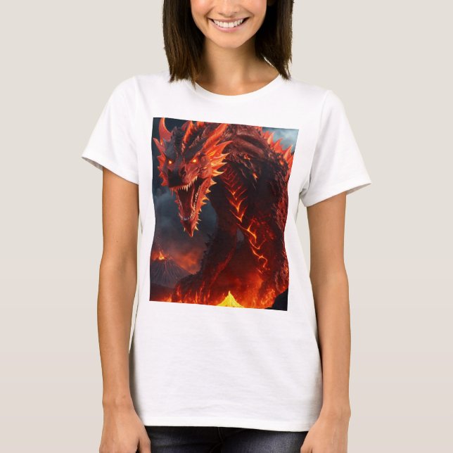 Camiseta "Fuego de dragón: diseño de té feroz" (Anverso)