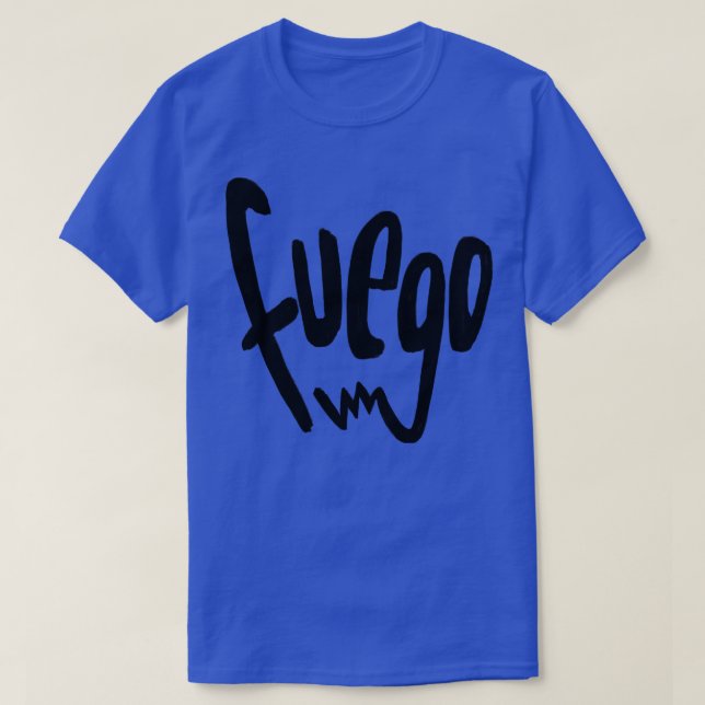 Camiseta Fuego de jerga de la pasión española (Diseño del anverso)