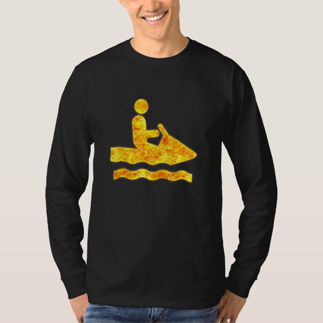 Camiseta Fuego de Jetski Jet Ski Surfing Flames (Anverso)