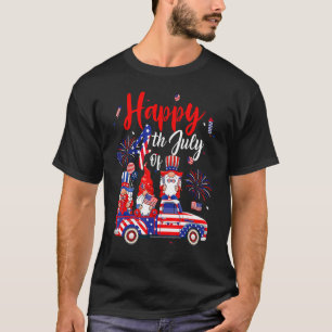 Camiseta Fuego De La Bandera De Ee.Uu. Tres Gnomes 4 De Jul