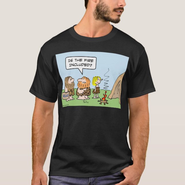 Camiseta fuego de los bienes raices del hombre de las (Anverso)