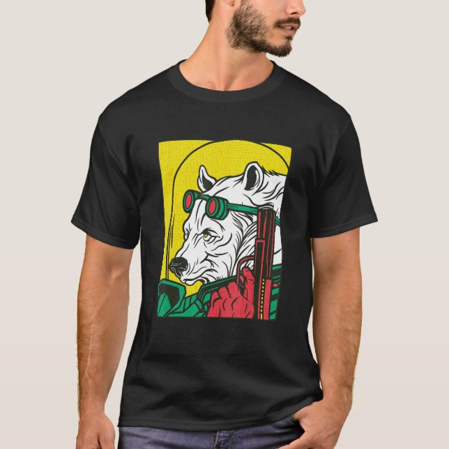 Camiseta Fuego de oso de mafia enojado (Anverso)