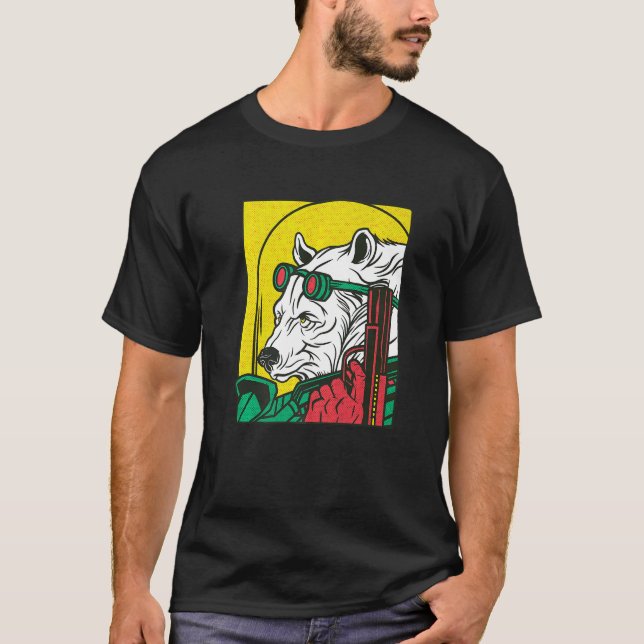 Camiseta Fuego de oso de mafia enojado (Anverso)