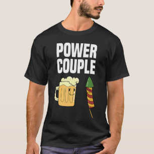 Camiseta Fuego De Pareja De Poder 4 De Julio Hombres Patrió