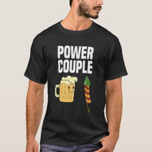 Camiseta Fuego De Pareja De Poder 4 De Julio Hombres Patrió