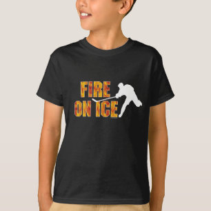 Camiseta Fuego del hockey en el hielo