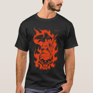Camiseta fuego del naranja del layla