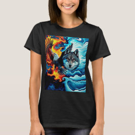 Camiseta Fuego e Hielo - Águila y Lobo