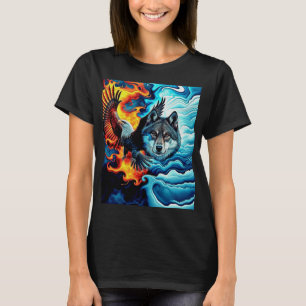Camiseta Fuego e Hielo - Águila y Lobo