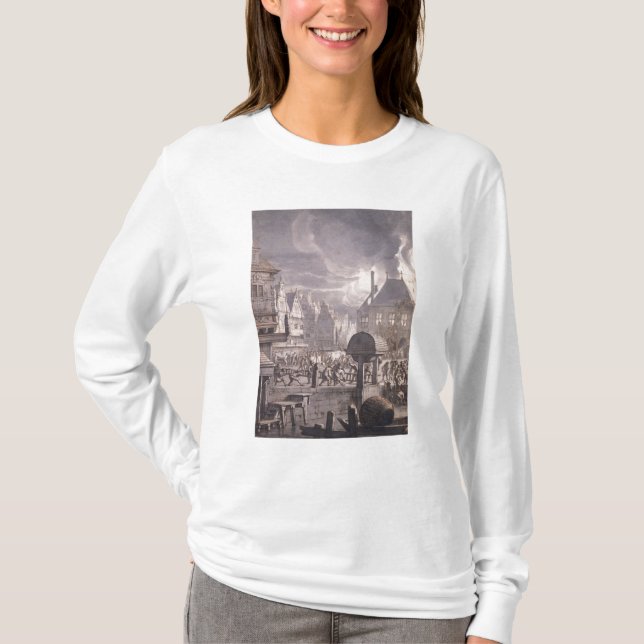 Camiseta Fuego en ayuntamiento viejo en Amsterdam (Anverso)