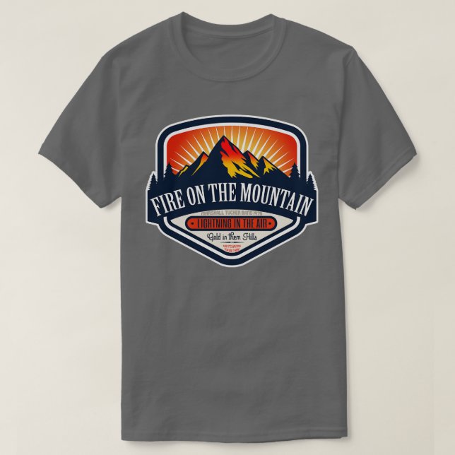 Camiseta Fuego en la montaña por la banda Marshall Tucker (Diseño del anverso)