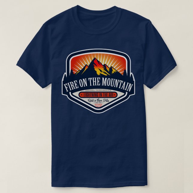 Camiseta Fuego en la montaña por la banda Marshall Tucker (Diseño del anverso)