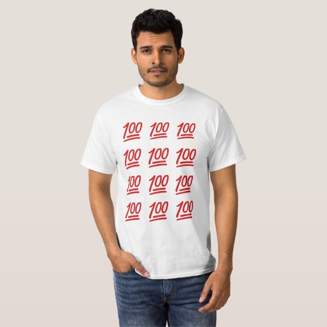 CAMISETA FUEGO ENCENDIDO EMOJI DE 100 CAMISAS (Anverso completo)