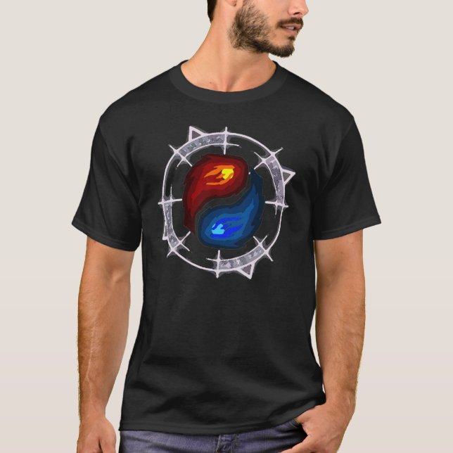 Camiseta ¡Fuego, hielo y arcano! (Anverso)