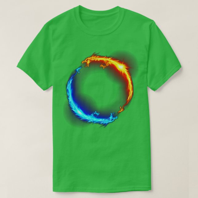 Camiseta Fuego Ice Ring Duele Dragones Fantasía Mys Infinit (Diseño del anverso)