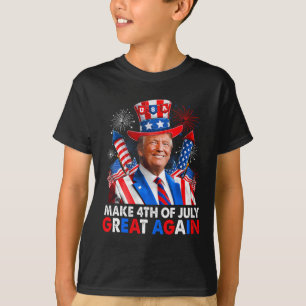 Camiseta Fuego Patriótico Donald Trump El 4 De Julio Del G