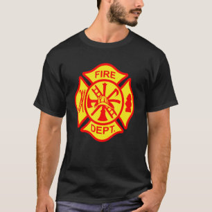 Camiseta Fuego retirado de bombero nuevo cruz maltesa con f