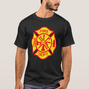 Camiseta Fuego retirado de bombero nuevo cruz maltesa con f