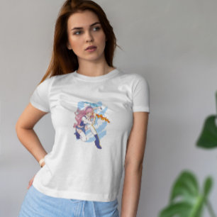 Camiseta Fuego Y Espadas De Agua De Anime Chica