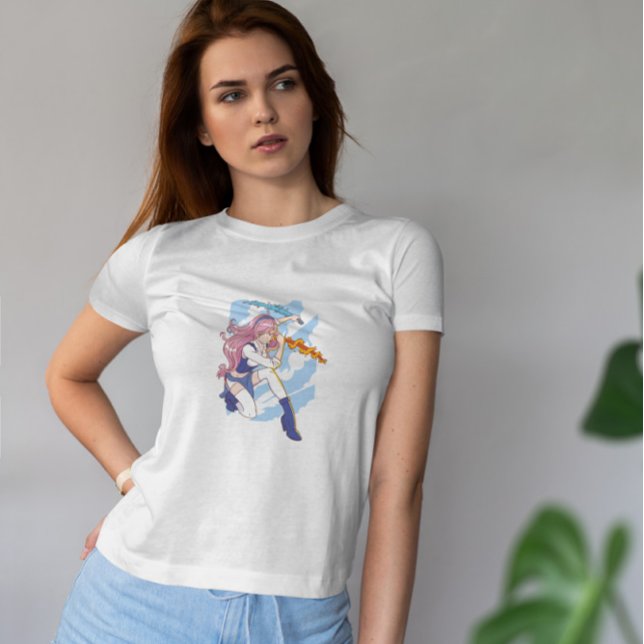 Camiseta Fuego Y Espadas De Agua De Anime Chica (Subido por el creador)