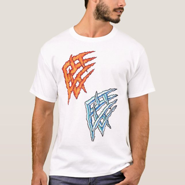 Camiseta Fuego y hielo tribales (Anverso)