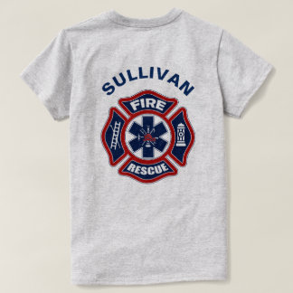 Camiseta Fuego y rojo y azul del rescate