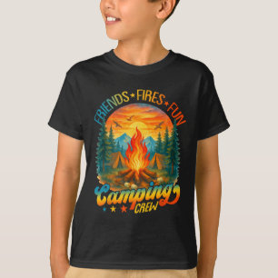 Camiseta Fuegos Amigos Diversión Campamento Equipo Campamen