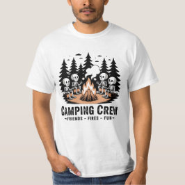 Camiseta Fuegos Amigos Diversión Camping Tripulación Divert