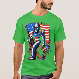 Camiseta Fuegos artificiales 4 de julio Hombres Sasquatch