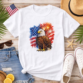 Camiseta Fuegos Artificiales Águila Patriótica