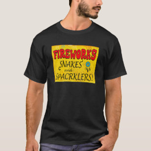Camiseta Fuegos artificiales Bandera Estadounidense Serpien