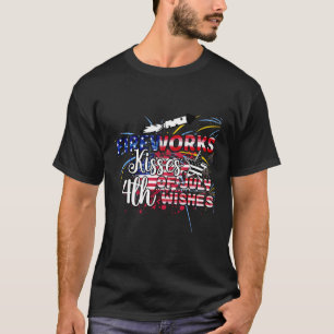 Camiseta Fuegos Artificiales Besan Deseos Y Patriotismo Del